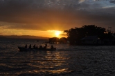 menyaksikan sunset dari dermaga pulau Assei Besar