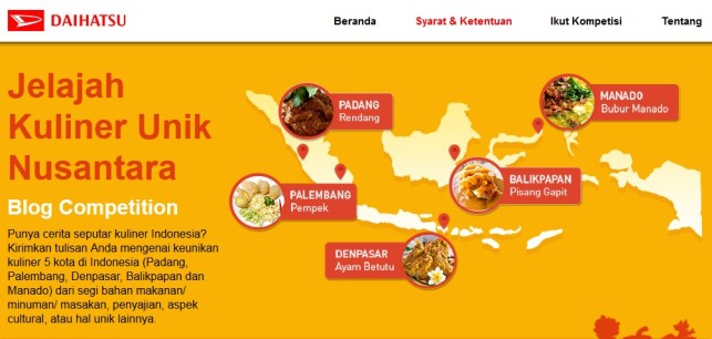 Daihatsu - Jelajah Kuliner Unik Nusantara Blog Competition